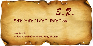 Sétáló Réka névjegykártya